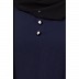 A-line abaya with piping at sleeves-Navy-blue-white